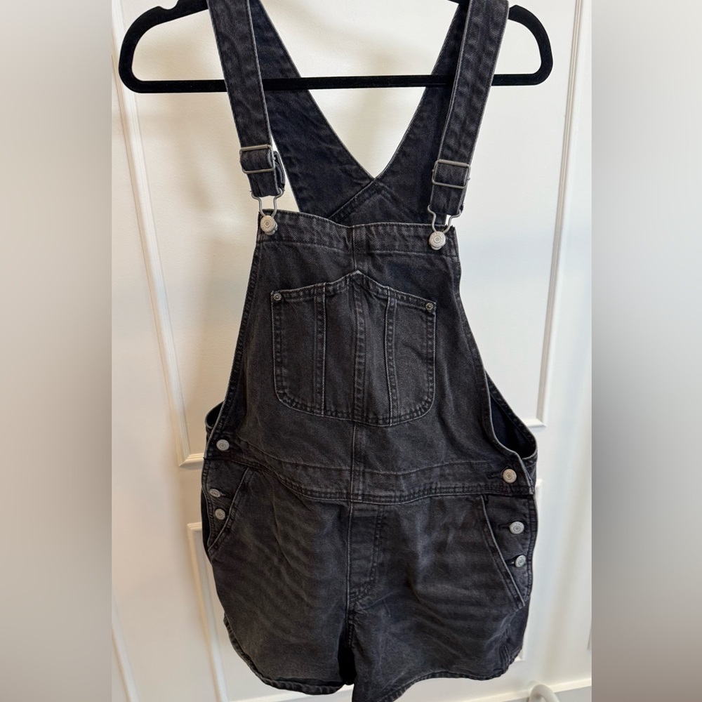 Old Navy Charcoal Denim Overalls